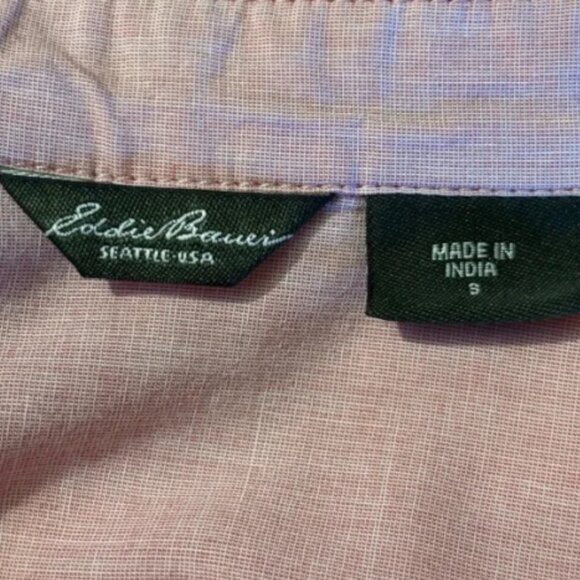 Eddie Bauer Women's Pink Button Down Shirt with 3/4 Sleeves Size Small - Picture 4 of 5